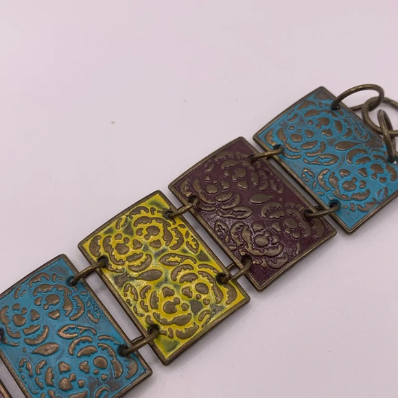 #205 Funky multicoloured metal penal bracelet - Picture 5 of 7